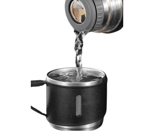 Termos Seti Paslanmaz Çelik 3 Bardaklı Vakumlu Termos Set 500 Ml 12 Saate Kadar Isı Koruma