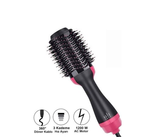 Saç Şekillendirici Ve Saç Düzleştirici Fön Tarağı Tarak Fırça 1200w Saç Kurutma