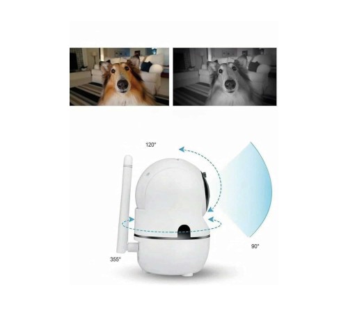 Kablosuz Wifi Destekli Akıllı Güvenlik Kamerası Hareket Sensörlü