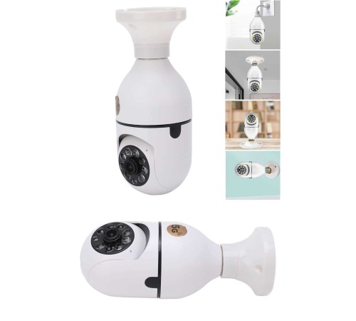 Gece Görüşlü Akıllı Dönebilen Ev Kamerası Ampül Kamera