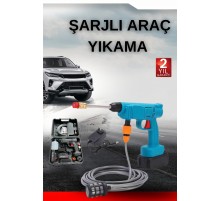 Şarjlı Oto Yıkama, Bahçe Sulama Tabancası Makinesi Yüksek Basınçlı