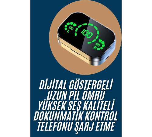 2025 Model Bluetooth Kulaklık Telefon Şarj Edebilen Çağrı Cevaplama Dijital Göstergeli