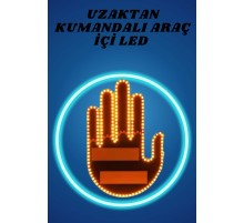 Pilli Led Işık Araç Camı İçin Uzaktan Kumandalı El Simgesi
