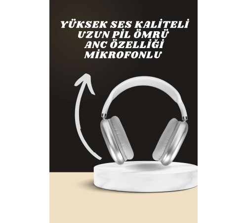 Kulak Üstü P9 Kablosuz Bluetooth Kulaklık ve 7 Kordonlu Akıllı Saat