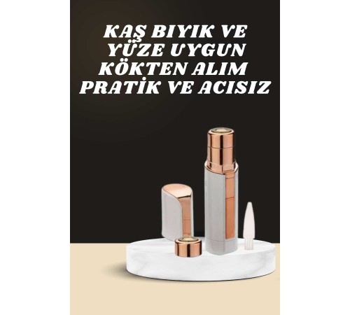 KAŞ BIYIK VE YÜZ EPİLASYON ALETİ VE TİTREŞİMLİ YÜZ TEMİZLEME MASAJ ALETİ İKİLİ SET