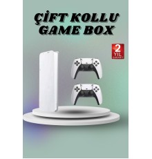 Game Box 3D Çift Oyun Kollu 4K HD Ekran 20000'den Fazla Oyun Seçeneği 2.4G Kablosuz
