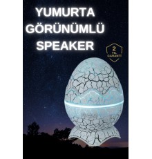 Dinozor Yumurtası Gece Masa Lambası Bluetooth Hoparlör 14 Renk Seçeneği
