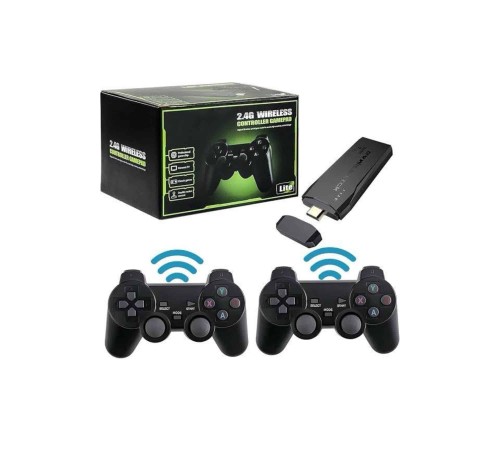 2 Kollu Kablosuz 2.4G Retro Oyunlar 4k Game Stick 3500 Oyun Atari