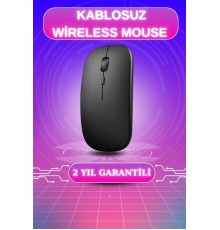 Kablosuz Mouse Fare Şarjlı Bluetooth Wireless Çift Modlu Sessiz