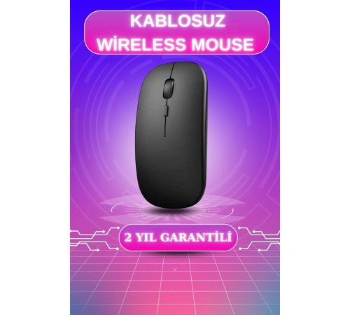 Kablosuz Mouse Fare Şarjlı Bluetooth Wireless Çift Modlu Sessiz