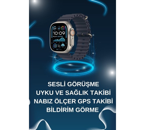 Akıllı Saat Bluetooth Bağlantılı NFC ve GPS Uyumlu Nabız Ölçer Sesli Görüşme