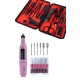 Elektrikli Manikür Pedikür Seti İkili Set 17 Parça Tırnak Bakımı Nasır Temizleme Tırnak Şekillendirme