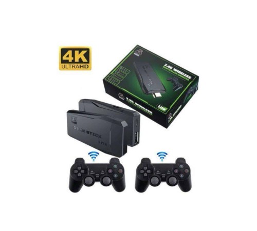 Retro Oyunlar 4k Game Stick 2.4g Kablosuz Çift Kol 3500 Oyun Atari