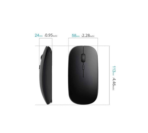Siyah Wireless Kablosuz Sessiz Mouse Bluetooth Bağlantılı