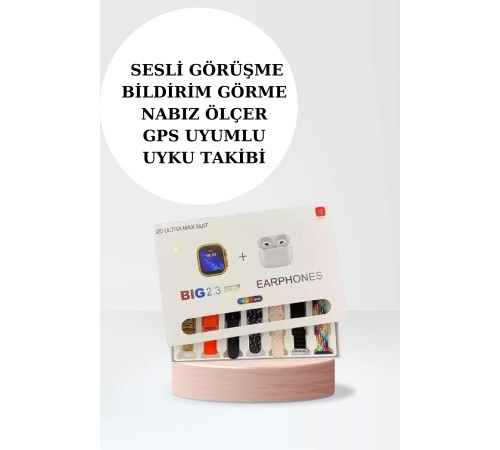 Akıllı Saat Bluetooth Kulaklık Adımsayar Sağlık Takibi Çağrı Cevaplama