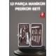 12 Parça Paslanmaz Çelik Kompakt ve Taşınabilir Manikür Makası Tırnak Makası