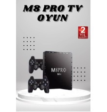 M8 PRO Mini 2.4G 10K ultra HD 64 GB TV BOX Android TV GAME BOX  2 Adet Oyun Konsolu