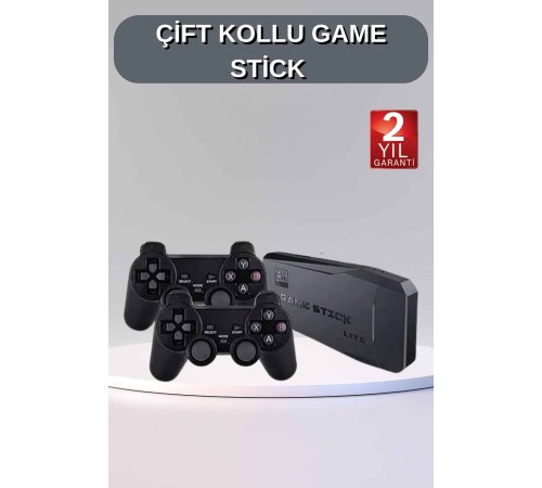 Game Stick 20000 Oyun Kablosuz Çift Kol Retro Oyunlar Game Stick Atari 2.4g 4K