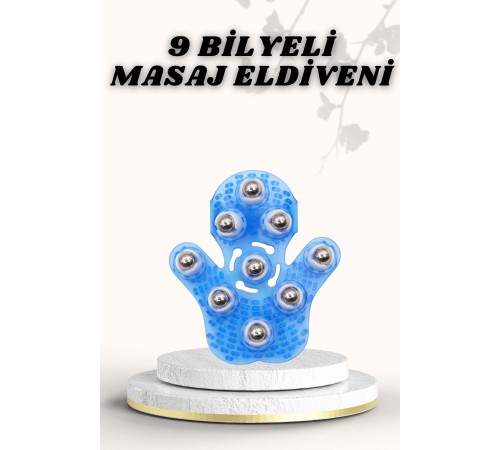 9 Bilyeli Masaj Eldiveni Giyilebilir Plastik Vücut Sıkılaştırıcı