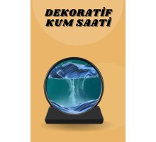 Kum Saati Yuvarlak Şık Kum Tablosu Dekoratif Kum Sulu Kum Saati