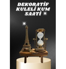 Masa Biblosu Dekoratif Süs Kum Saati Eyfel Kulesi Hediyelik Kum Saati