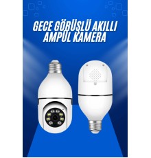 Ev Kamerası Wifi Kamerası Gece Görüşlü Akıllı Ampül Kamera