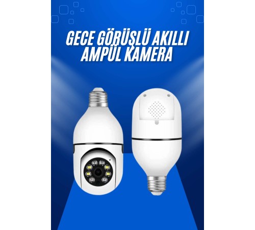 Ev Kamerası Wifi Kamerası Gece Görüşlü Akıllı Ampül Kamera