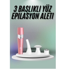 Yüz, Kaş ve Tüm Vücut Epilasyon Aleti3 Başlıklı Epilatör Tüm Cilt Tiplerine Uygun