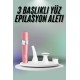 Yüz, Kaş ve Tüm Vücut Epilasyon Aleti3 Başlıklı Epilatör Tüm Cilt Tiplerine Uygun