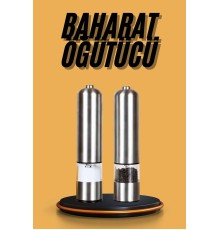 Baharat Öğütücü Otomatik Ayarlanabilir Tuz Karabiber Baharat Değirmeni