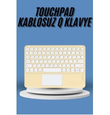 Touchpad Tüm Cihazlara Uyumlu Bluetooth Klavye Touchpad Slim Kablosuz Wifi Q Klavye