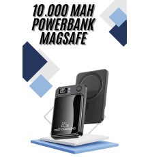 Magsafe Powerbank 10.000 mAh 22.5 Watt Hızlı Şarj Göstergeli Kablosuz Taşınabilir Şarj
