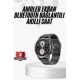 Erkeklere Özel Akıllı Saat Çelik Kordon Bluetooth Bağlantılı İOS ve Android Uyumlu