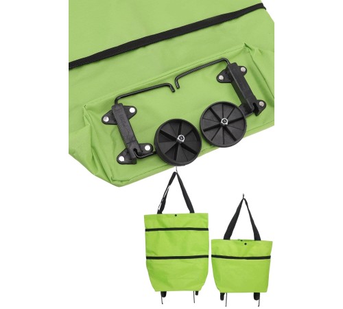 Pazar Arabası ve Alışveriş Çantası Çift Yönlü Kolay Tekerlekli Taşınabilir