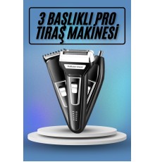 Kulak Burun Kıl Kesme Ense Yanak Tıraş Seti 3 Başlıklı Profesyonel
