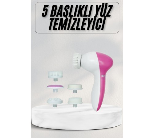 Cilt Temizleme ve Masaj Aleti 5 Başlıklı Akne ve Sivilce Önleyici