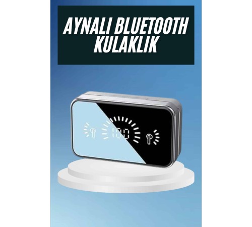 Powerbankli Bluetooth Kulaklık Yüksek Ses Aynalı Çift Dijital Gösterge Ekranı