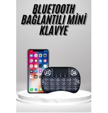 Kablosuz Türkçe Q Klavye RGB Işıklı Televizyon Ps3 Dokunmatik Mouse