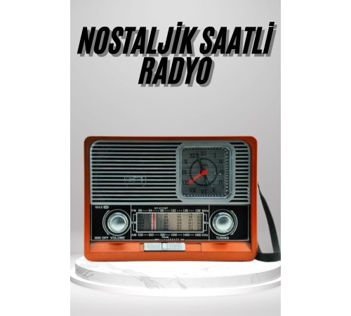 Nostaljik Vintage Radyo Taşınabilir Bluetooth Bağlantılı Hoparlör Radyo
