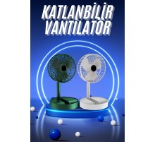 3 Kademe Hız Ayarlı Vantilatör Telefon Standlı Şarjlı Katlanabilir Soğutucu Pervane