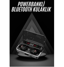 Bluetooth Kulaklık Dijital Şarj Göstergeli Powerbankli Bass Özellikli Kablosuz Kulakiçi 5.1 Mikrofonlu