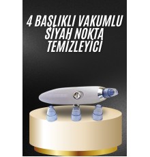 Yeni Nesil Vakumlu Pilli Siyah Nokta ve Yüz Temizleme Cihazı 4 Başlıklı