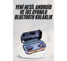 Yeni Nesil Bluetooth Kulaklık Uzun Pil Ömrü El Fenerli Dijital Şarj Göstergeli
