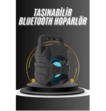 Kablosuz Bluetooth Hoparlör Ses Bombası RGB Işıklı Taşınabilir Yüksek Ses Kaliteli