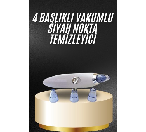 Yeni Nesil Vakumlu Pilli Siyah Nokta ve Yüz Temizleme Cihazı 4 Başlıklı