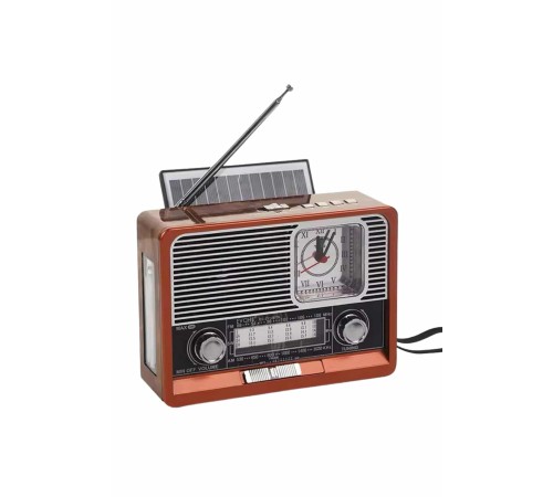 Saatli Fenerli Bluetooth Nostaljik Radyo AUX SD USB Girişli Bluetooth Hoparlör