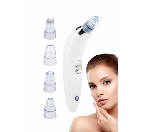 Yeni Nesil Vakumlu Pilli Siyah Nokta ve Yüz Temizleme Cihazı 4 Başlıklı