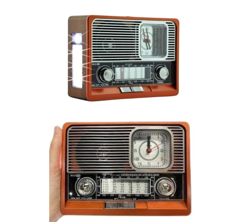 Nostaljik Vintage Radyo Taşınabilir Bluetooth Bağlantılı Hoparlör Radyo