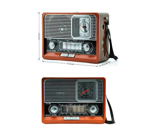 Nostaljik Vintage Radyo Taşınabilir Bluetooth Bağlantılı Hoparlör Radyo
