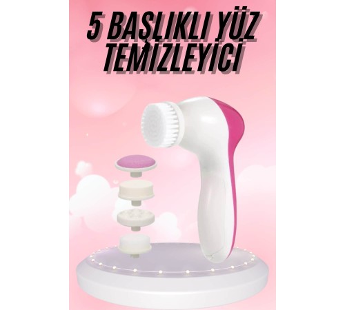 5 Başlıklı Titreşimli Cilt Temizleme Seti Canlandırıcı ve Onarıcı